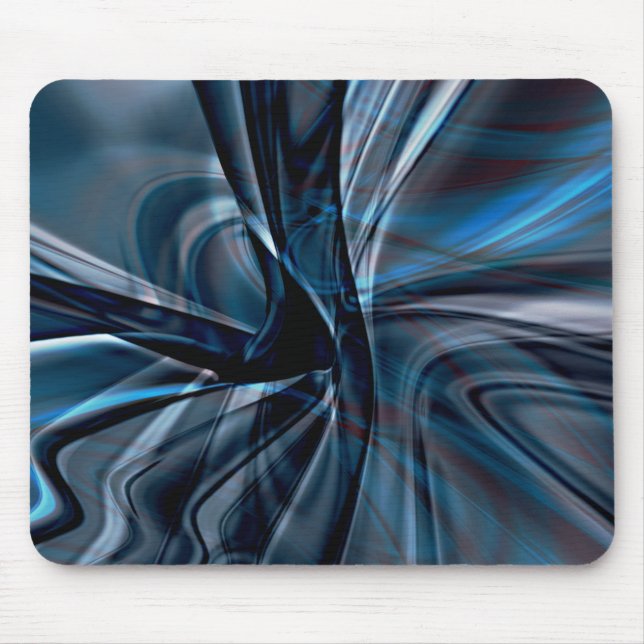 Dark curved polished overlapping twisted strokes   mouse pad (Front)