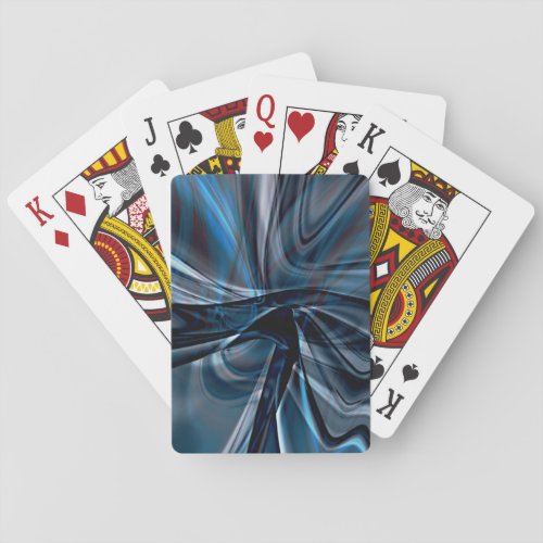 Dark curved polished overlapping twisted strokes   poker cards