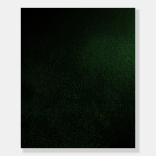 Dark Custom Green Background Foam Board (Front)