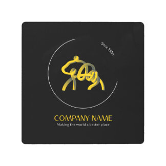 Dark custom logo metal wall decor