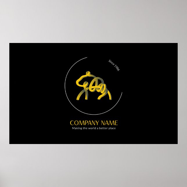 Dark custom logo poster printing (Front)