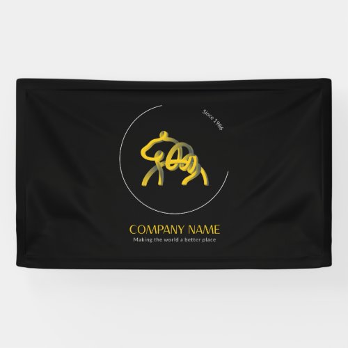 Dark custom logo vinyl banners