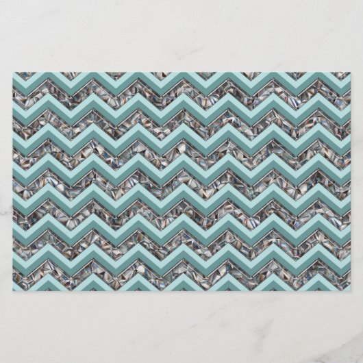 Dark Cut Glass and Teal Zigzag (Front)