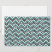 Dark Cut Glass and Teal Zigzag (Front/Back)