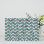 Dark Cut Glass and Teal Zigzag (Standing Front)