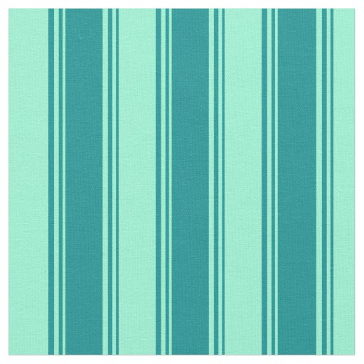 Dark Cyan and Aquamarine Lined/Striped Pattern Fabric