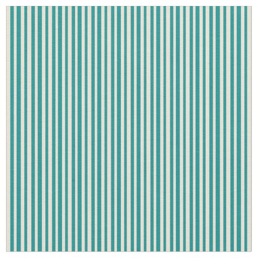 Dark Cyan and Bisque Colored Lines Fabric