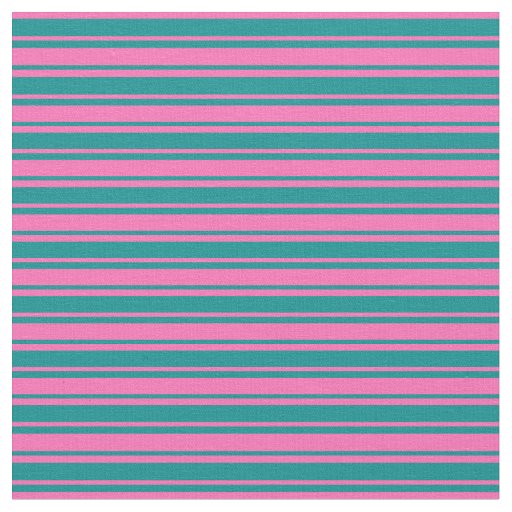 Dark Cyan and Hot Pink Striped Pattern Fabric