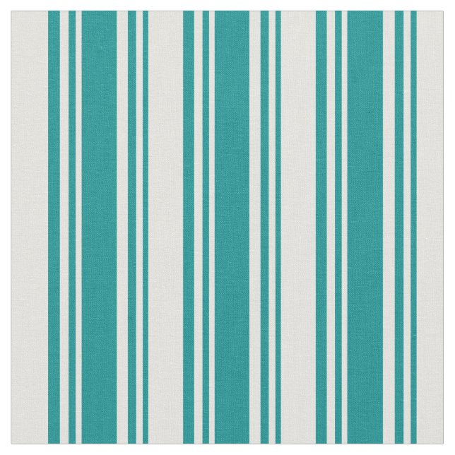 Dark Cyan and Light Cyan Stripes Fabric (Close Up)