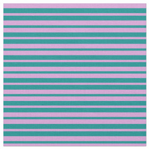 Dark Cyan and Plum Colored Lines Pattern Fabric