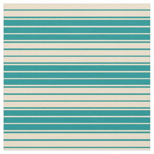 Dark Cyan and Tan Lines/Stripes Pattern Fabric