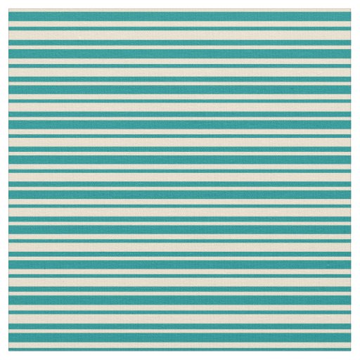 Dark Cyan & Beige Striped/Lined Pattern Fabric