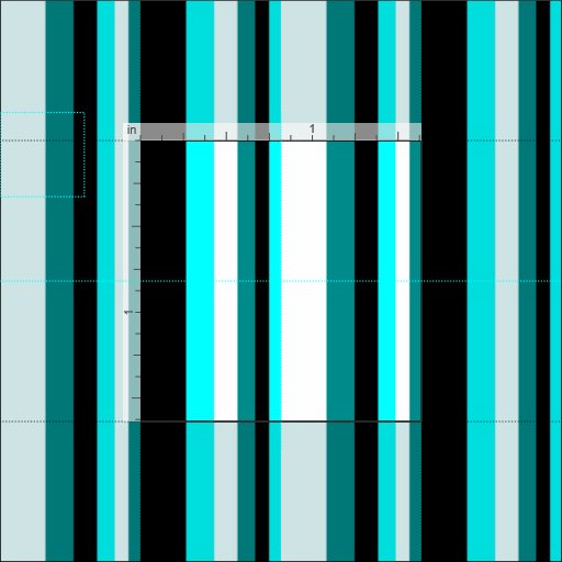 Dark Cyan, Light Cyan, Cyan & Black Lines Fabric