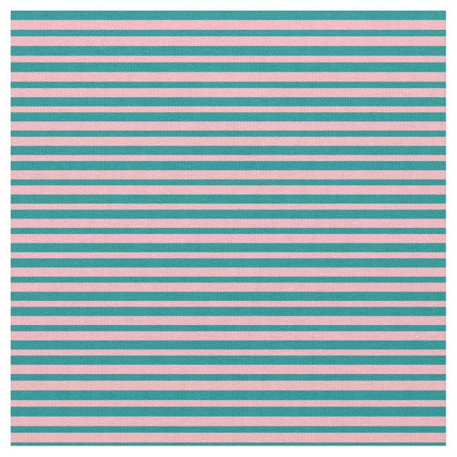 Dark Cyan & Light Pink Colored Pattern Fabric (Close Up)
