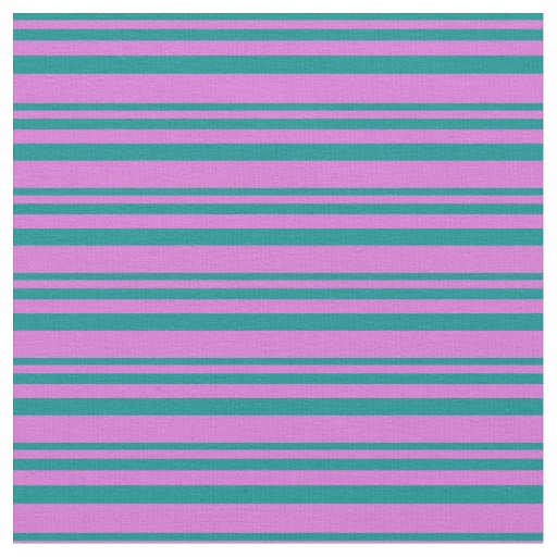 Dark Cyan & Orchid Lines/Stripes Pattern Fabric