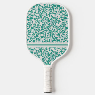Dark Cyan Vines Pickleball Paddle