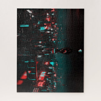 Dark Cyber City Jigsaw Puzzle