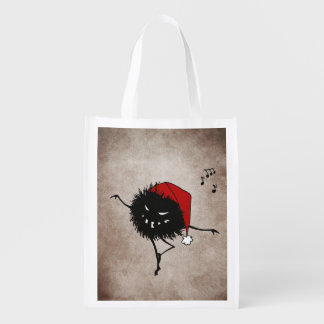 Dark Dancing Evil Christmas Bug Grocery Bag