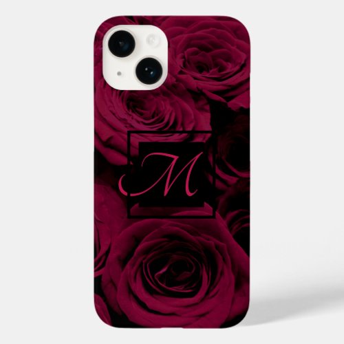 Dark deep red magenta burgundy roses  Case_Mate iPhone 14 case