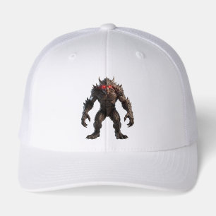 Dark Demon Monster with Glowing Red Eyes Fantasy C