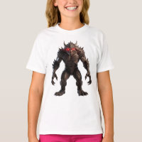 Dark Demon Monster with Glowing Red Eyes Fantasy C