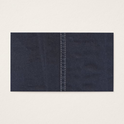 Customizable Dark Denim Seam Business Card Template