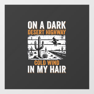 Dark Desert Highway Cactus Sunset Design_1 Floor Decals