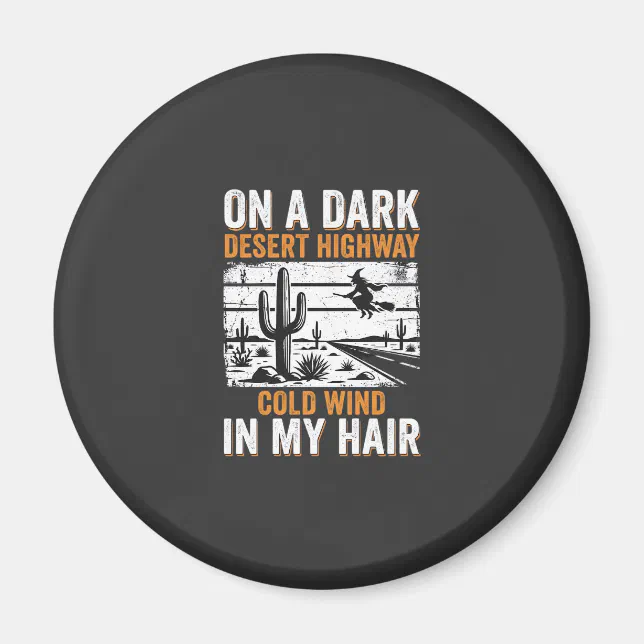 Interstate Editor Dark Desert Highway Cactus Sunset Design_1 Magnet | Zazzle