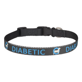 Dark Diabetic Dog Medical Alert Pet Collar