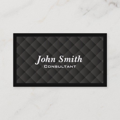 Customizable Dark Diamond Quilt Consultant Business Card