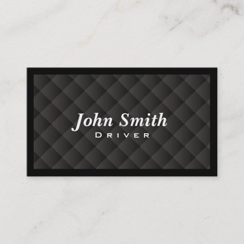 Dark Diamond Quilt Driver Business Card