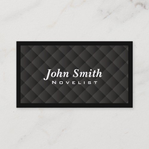 Dark Diamond Quilt Novelist Business Card