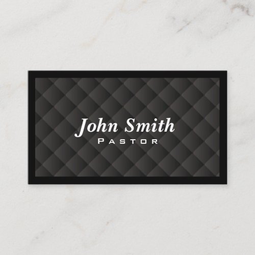 Dark Diamond Quilt Pastor Business Card