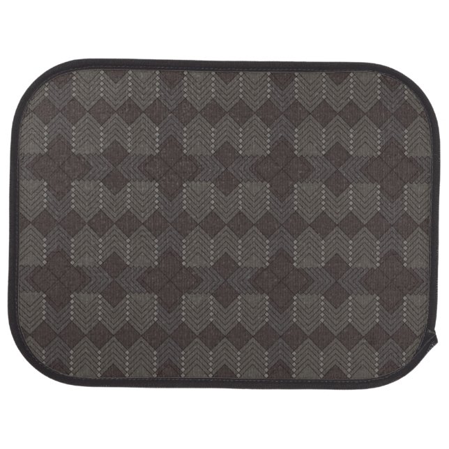 Dark Diamonds Pattern Set of Car Mats  (Rear)