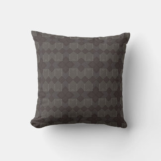 Dark Diamonds Pattern Throw Pillow 