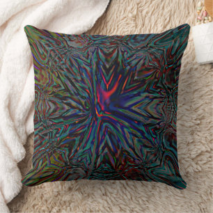 Dark digital rusty and rustic embossed strokes  throw pillow