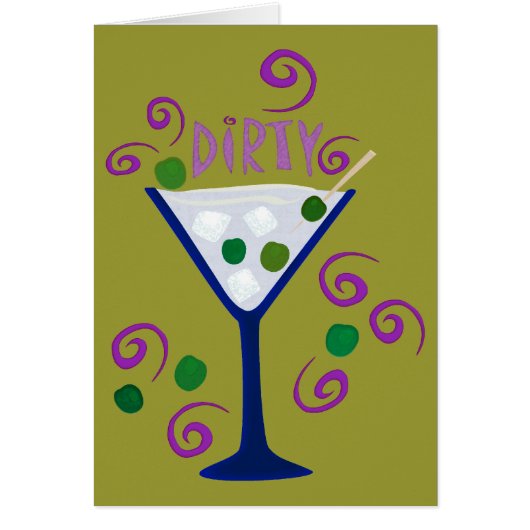 Dark & Dirty Martini Cards (Front)