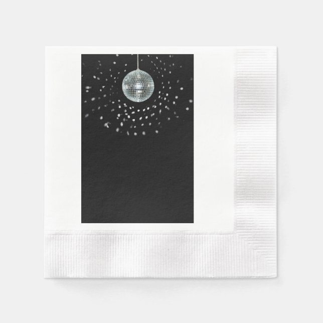 Dark Disco Ball Napkins (Front)