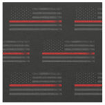 Dark Distressed Fire Fighter Flag Fabric