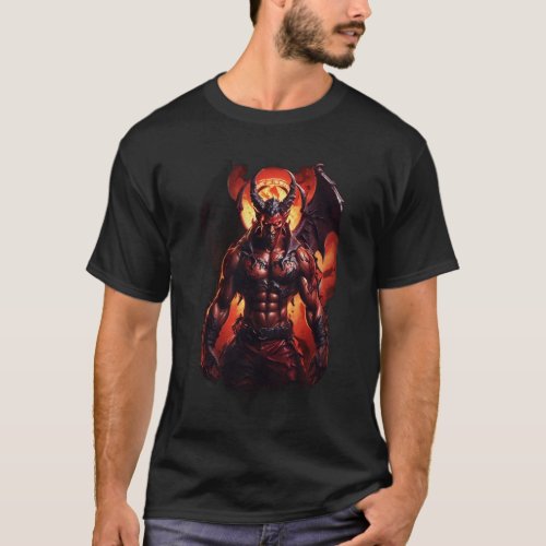  Dark Dominion Esports Male Devil Angel T_Shirt 