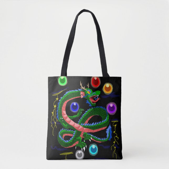 Dark Dragon Fantasy Carry Tote Bag (Front)