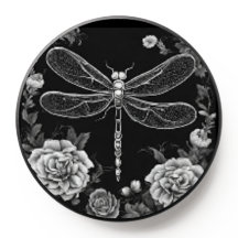 Dark Dragonfly Roses Witchy