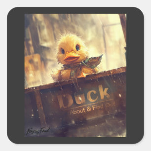 Dark Duck About & Find Out Sticker