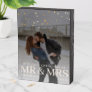 Dark Dusky Couple Photo with Stars for Christmas Wooden Box Sign