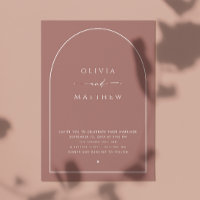 Dark Dusty Rose Arch Wedding | Romantic Photo + QR