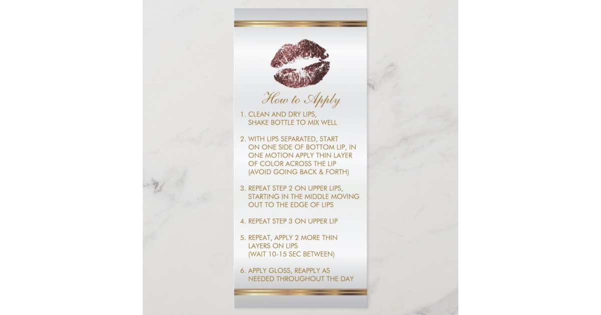 Dark Dusty Rose Glitter Lipsense Instructions | Zazzle.com