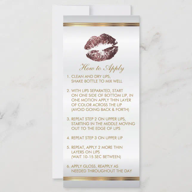 Dark Dusty Rose Glitter Lipsense Instructions | Zazzle