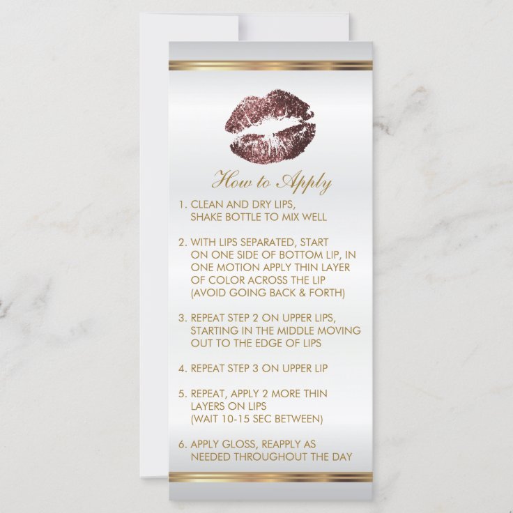 Dark Dusty Rose Glitter Lipsense Instructions Zazzle