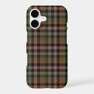 Dark Earth Gingham Plaid Check Design iPhone 17 Case