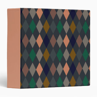 Dark Earth Woodlands Harlequin Diamonds 3 Ring Binder